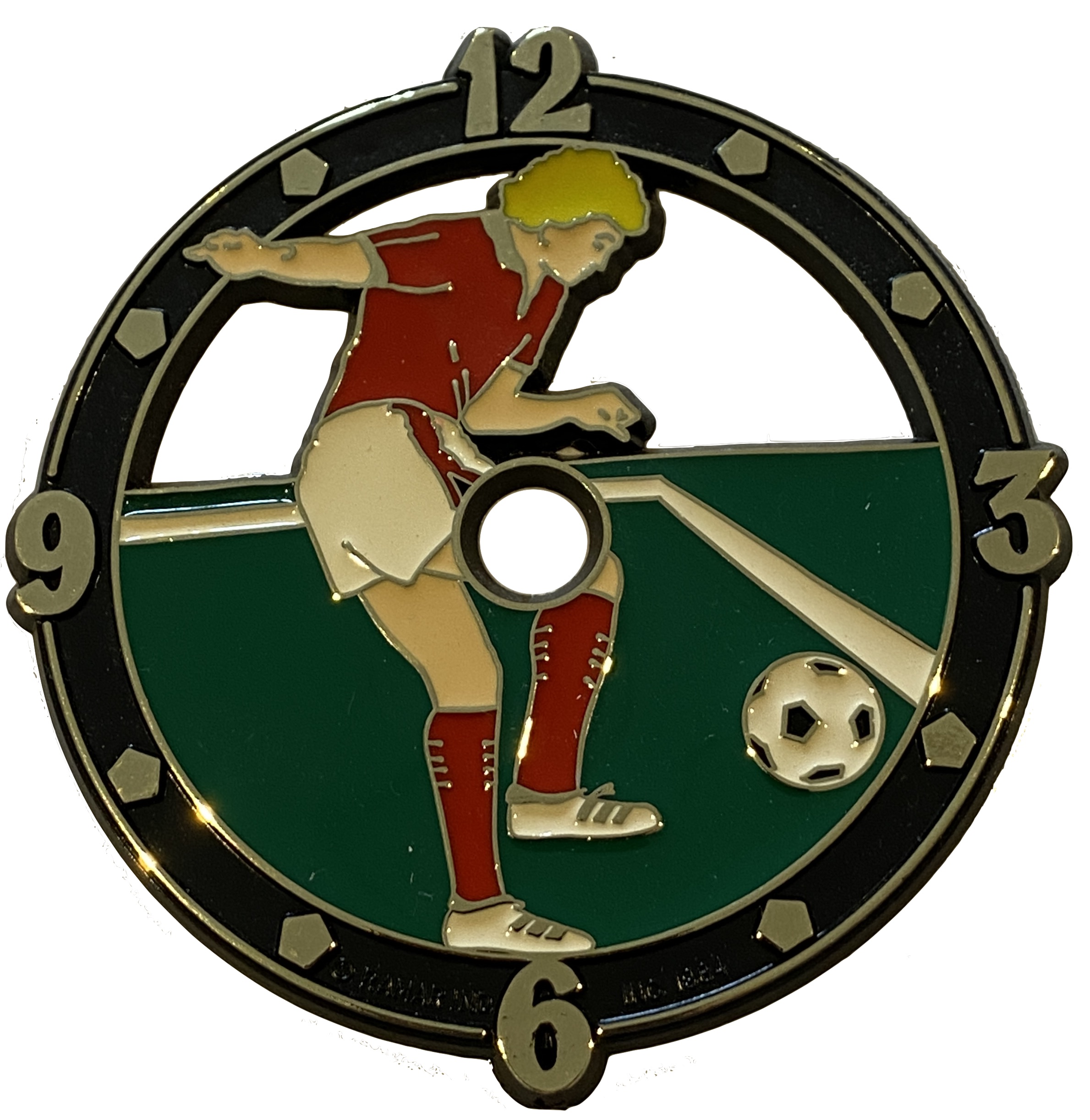 4" Vintage Clock Dial Soccer Craftime Clockery